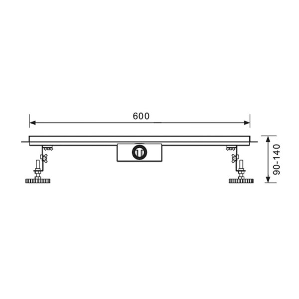 Душевой трап щелевой Raglo 600мм, нержавеющая сталь, сатин (R653.60.05)
