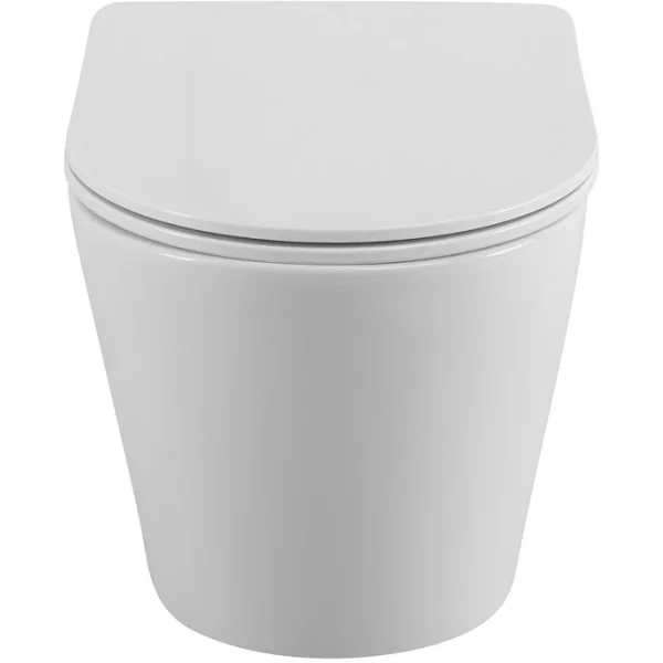 Унитаз подвесной BelBagno Flay-R BB053CHR/SC безободковый, с сиденьем микролифт, белый