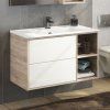Тумба-умывальник COMFORTY "Гамбург-90" дуб сонома с раковиной COMFORTY 90E