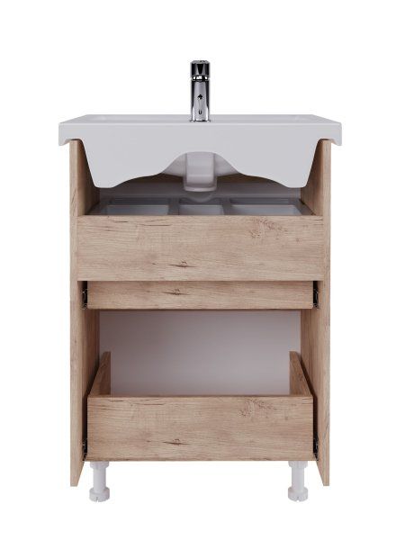 Тумба под раковину VIGO Wave 600-0-2 (Como), поставляется в разобранном виде (358 дуб золотой)