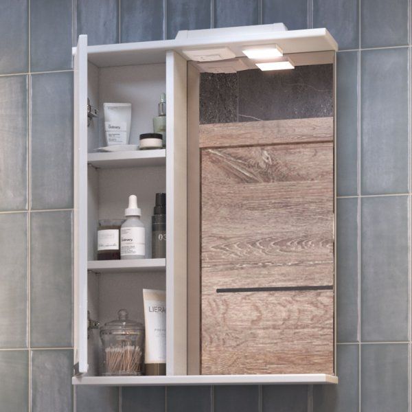 Шкаф VIGO навесной с зеркалом Callao 500 (левый) со спотом (z.CAL.50.L.El)