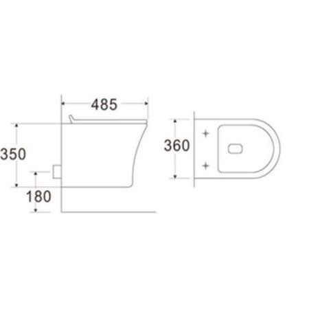 Унитаз подвесной Cerutti SPA 2617E Matt black микролифт, черный