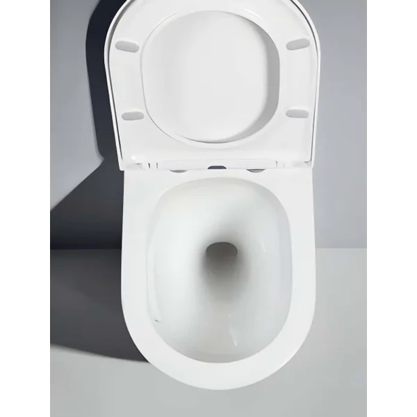 Унитаз подвесной Aquatek Либерти AQ1999T-00 безободковый, торнадо, с сиденьем микролифт, белый