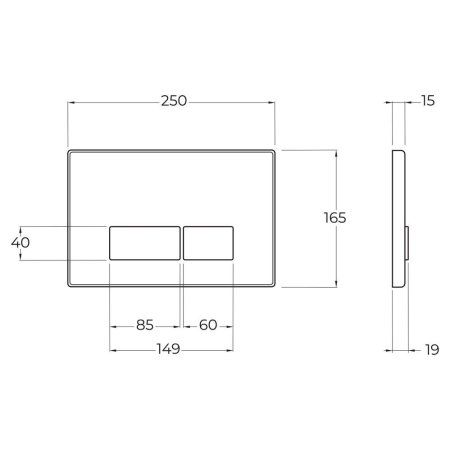Кнопка смыва BelBagno BB097Q.CR хром