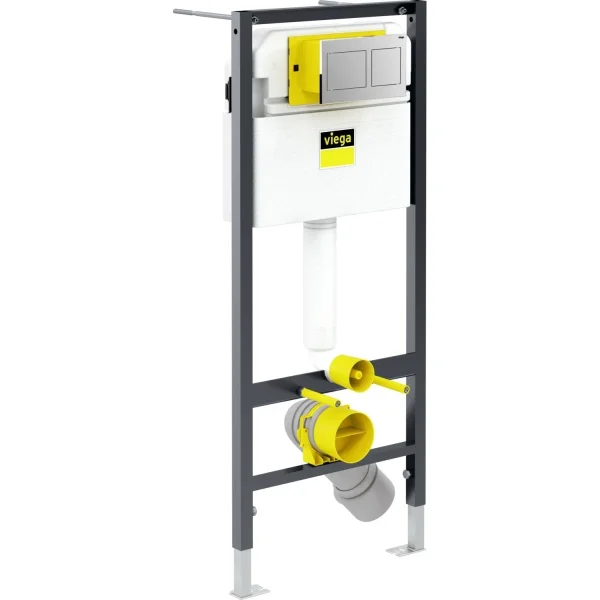 Инсталляция для унитаза модель 8524.14 Viega Prevista Dry Visign for Style 21 792596 с кнопкой смыва, хром