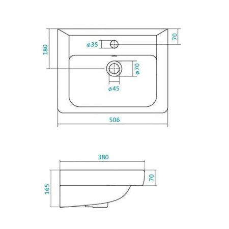 Мебельная раковина Aquaton Тигода М 1WH302128 50