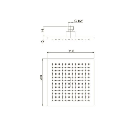 Верхний душ Paini 50CR759TCASQE хром