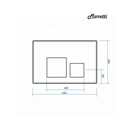Клавиша смыва Maretti Katrina AC12KA-015, хром