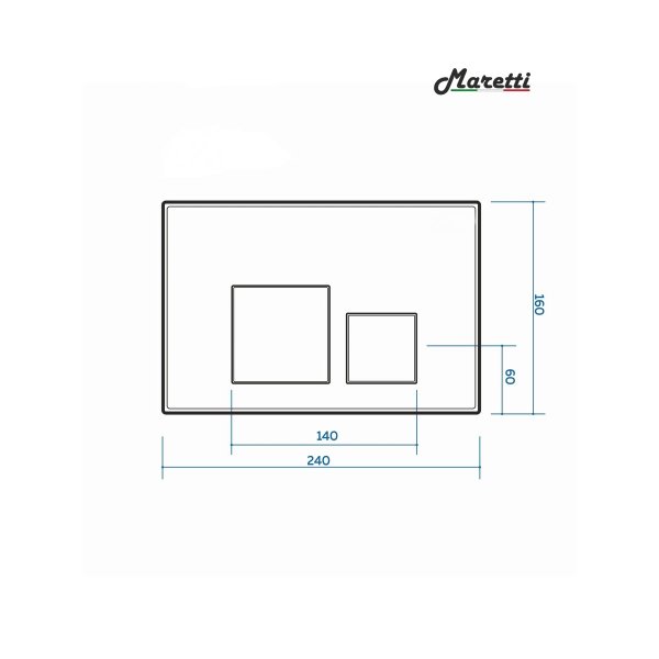 Клавиша смыва Maretti Katrina AC12KA-015, хром