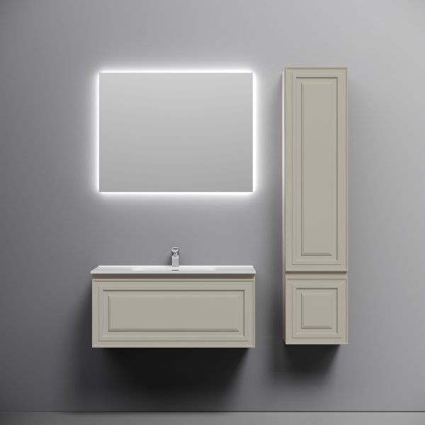 Тумба подвесная SANCOS Very 890х445х406, c одним  ящиком оснащенным доводчиками, Beige Soft , VR90CE