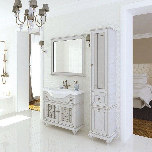 Зеркало Aquaton Беатриче 1A191802BEM60 85 слоновая кость, патина