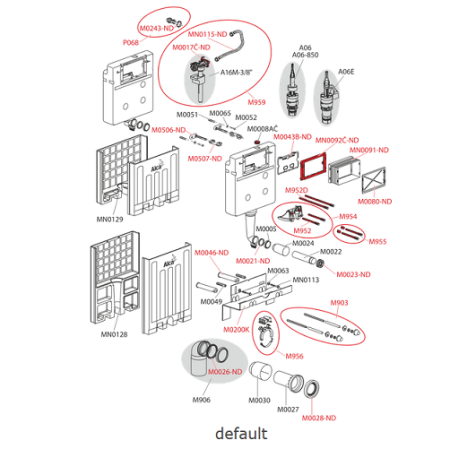 Система инсталляции для унитазов AlcaPlast A100 Alcamodu AM100/850