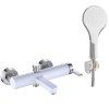 Смеситель для ванны и душа REA POLO WHITE CHROM белый/хром настенный, REA-B9943