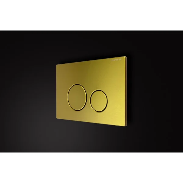Кнопка смыва Charus Robusto FP.330.BG.05 для инсталляции, светлое золото матовый