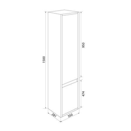 Пенал подвесной, 35 см, IDDIS Esper (ESKKP3ST5WYW0iEF97VQ)