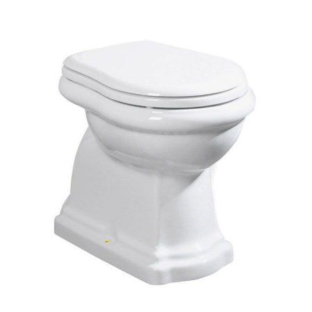 Унитаз приставной Kerasan Retro 101101 горизонтальный выпуск, фурнитура золото