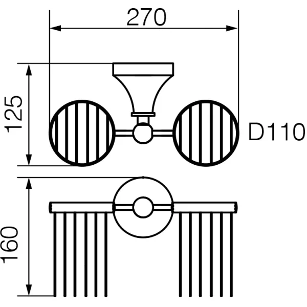 Двойной держатель освежителя воздуха Veragio Gialetta Bronzo VR.GIL-6454.BR