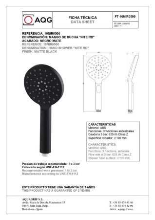 Смеситель AQG Tube 01TUB417NG для ванны, черный матовый