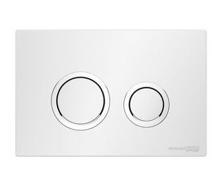 Кнопка смыва WasserKRAFT WH01 белый, хром