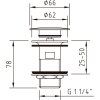 Донный клапан Clever 96255 с переливом, хром