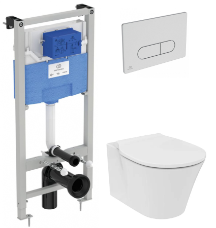 Комплект Ideal Standard Connect Air AquaBlade PR212101 подвесной унитаз + инсталляция + кнопка