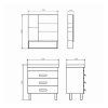 Тумба-умывальник COMFORTY Comforty Никосия-70Н дуб белый с раковиной COMO 70