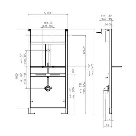 Система инсталляции ArtCeram 700.103 для писсуара