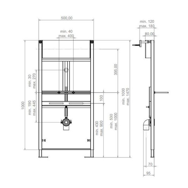 Система инсталляции ArtCeram 700.103 для писсуара