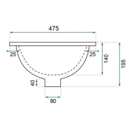 Умывальник Rea Nel Gold U6331 золото