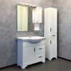 Тумба-умывальник COMFORTY "Севилья-85" слоновая кость с раковиной Сенеж 87