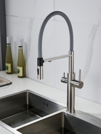 Смеситель для кухни Shevanik S478L, Сатин