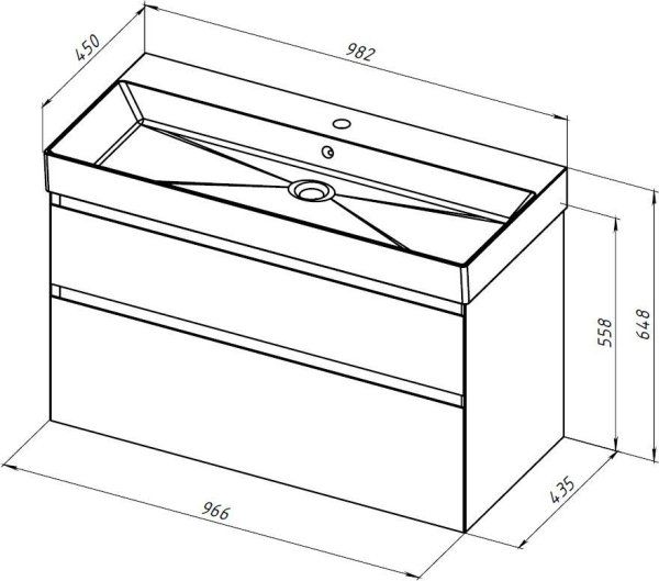 Тумба под раковину Allen Brau Infinity 100 1.210027.WM белый матовый