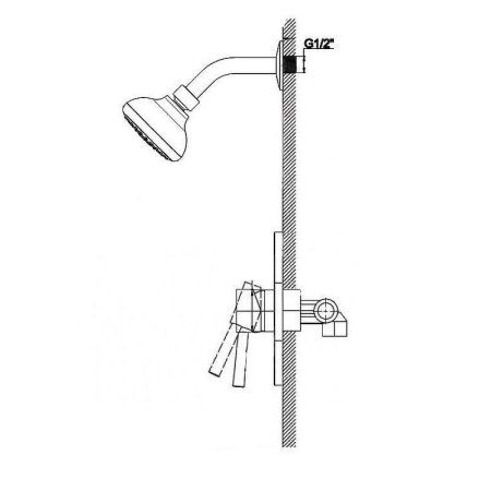 Встраиваемая душевая система Haiba HB80088, хром