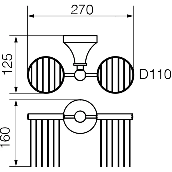 Двойной держатель освежителя воздуха Veragio Gialetta Cromo VR.GIL-6454.CR