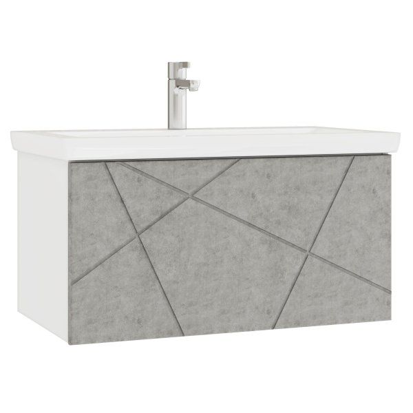 Тумба VIGO Geometry под раковину Geometry 800-0-1 (Como) навесная бетон (035 бетон)