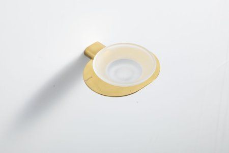 Мыльница стеклянная Gappo G3TE09NR02YS-3HM, золотой сатин