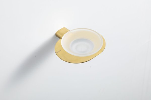 Мыльница стеклянная Gappo G3TE09NR02YS-3HM, золотой сатин