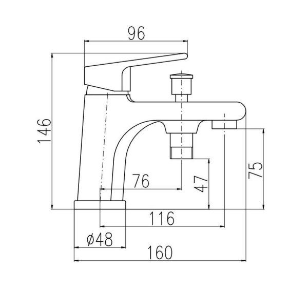 Смеситель Rav Slezak Colorado CO148 для ванны хром
