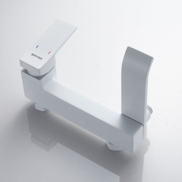 Смеситель для ванны однорычажный  Shevanik S4002C, Белый