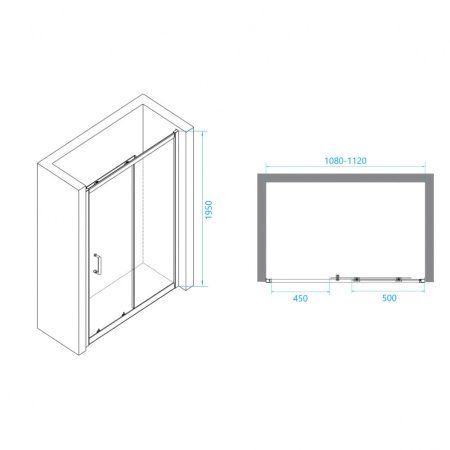 Душевая дверь RGW Passage 41081411-14 стекло прозрачное/профиль черный
