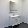 Тумба-умывальник COMFORTY Comforty Никосия-70Н дуб белый с раковиной COMO 70