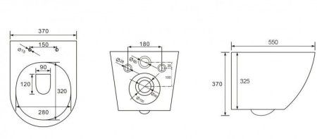 Унитаз подвесной Esbano Garcia безободковый, белый