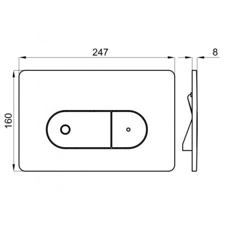 Кнопка смыва Noken Smart Line Oval N386000008 черный