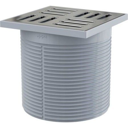 Решетка с горловиной трапа AlcaPlast APV0500 нержавеющая сталь