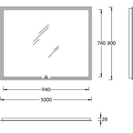 Зеркало Kerama Marazzi Mio MIO.mi.100\WHT 100 белый