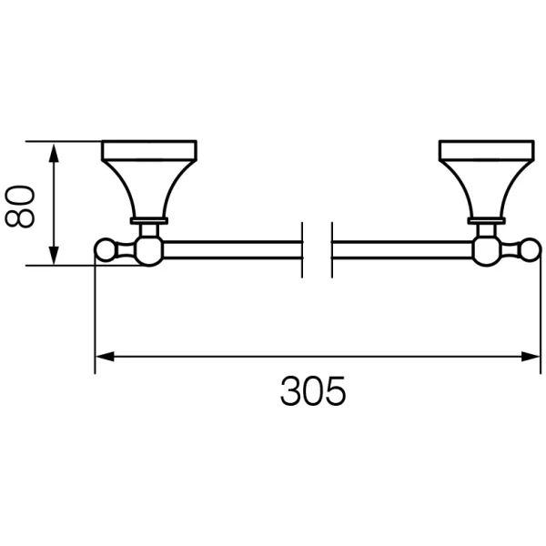 Полотенцедержатель 30,5 см Veragio Gialetta Dorato VR.GIL-6427.DO