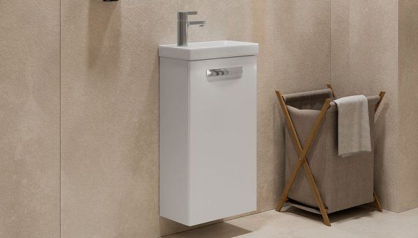 Тумба Velvex подвесная Estea 40.1D, белый матовый (tp.EST.MOD.40.1D)