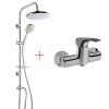 Комплект смесителя 2в1 Paini Angel ANWTCRTUSEPQT2NJ2VLN1RPTS для душа с душевой системой, хром, белый