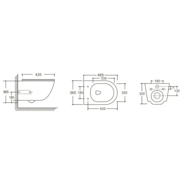 Унитаз подвесной Cerutti Spa Orlter Aria CT10017 безободковый, с сиденьем микролифт, черный матовый