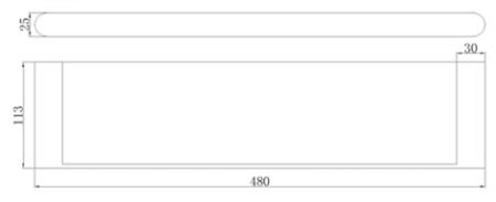 Полка стекло CeramaLux 63111, золото матовое